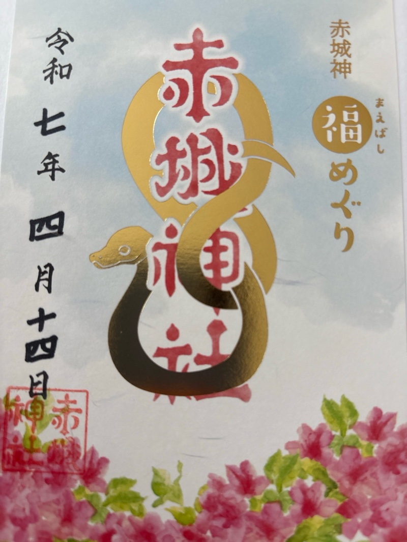 赤城神社(三夜沢町)の御朱印 1